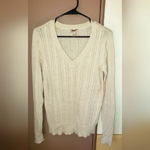 Arizona Jean Company XL V-neck Sweater, Cream Colored